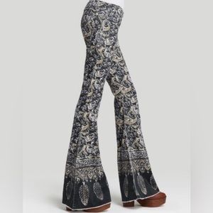Free People Bali Print Corduroy flare Boho Jean pants Size 29